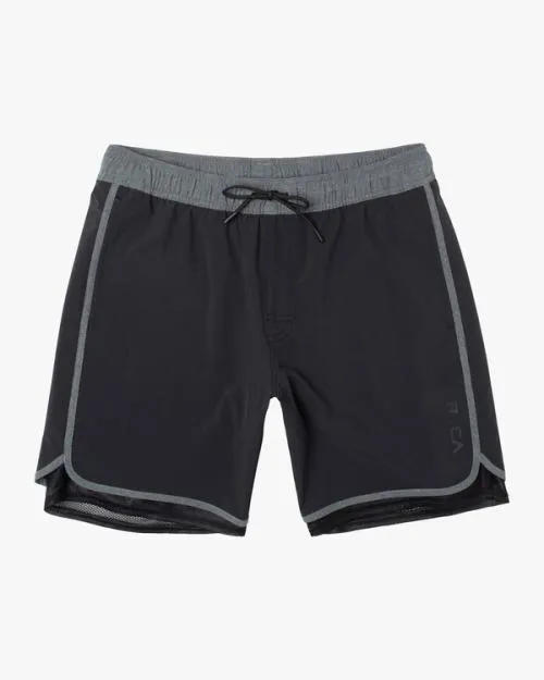 Rvca Eastern Plus Elastic Waist Boardshorts 17034 Black Men Boardshorts