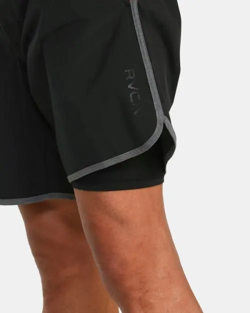 Rvca Eastern Plus Elastic Waist Boardshorts 17034 Black Men Boardshorts