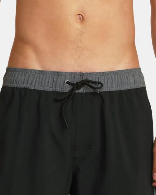Rvca Eastern Plus Elastic Waist Boardshorts 17034 Black Men Boardshorts