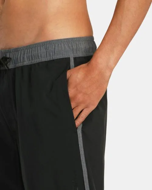 Rvca Eastern Plus Elastic Waist Boardshorts 17034 Black Men Boardshorts