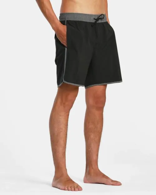 Rvca Eastern Plus Elastic Waist Boardshorts 17034 Black Men Boardshorts