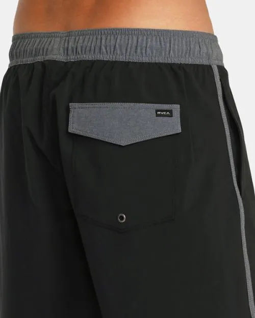 Rvca Eastern Plus Elastic Waist Boardshorts 17034 Black Men Boardshorts