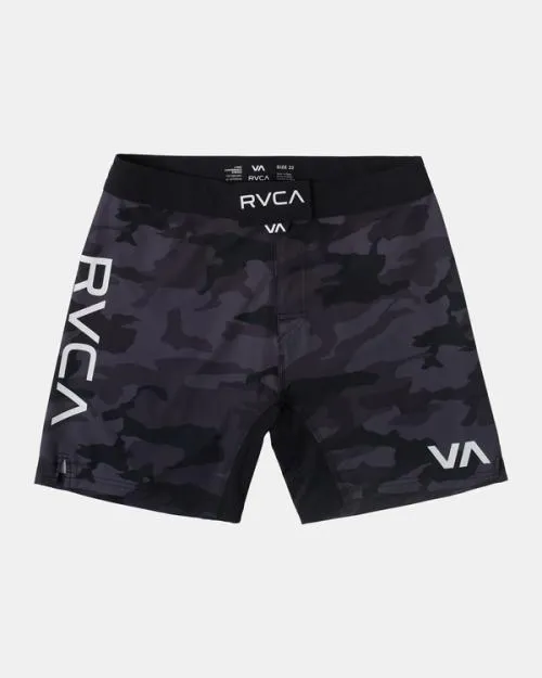 Rvca Fight Scrapper Elastic Waist Walkshorts 15034 Grey Camo Men Athletic Shorts