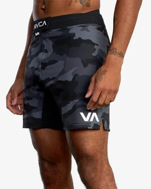 Rvca Fight Scrapper Elastic Waist Walkshorts 15034 Grey Camo Men Athletic Shorts