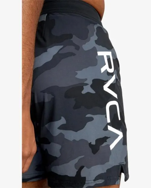 Rvca Fight Scrapper Elastic Waist Walkshorts 15034 Grey Camo Men Athletic Shorts