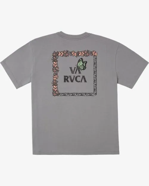 Rvca Food Chain TShirt Motors Grey Men Short Sleeves