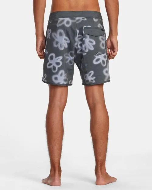 Rvca Freeport Boardshorts 16034 Black Daisy Men Boardshorts