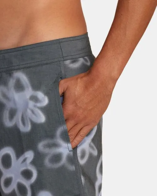 Rvca Freeport Boardshorts 16034 Black Daisy Men Boardshorts