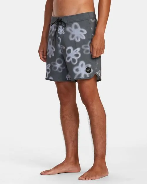 Rvca Freeport Boardshorts 16034 Black Daisy Men Boardshorts