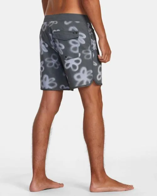 Rvca Freeport Boardshorts 16034 Black Daisy Men Boardshorts