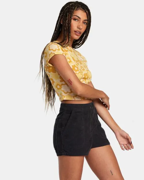 Rvca Goldie Corduroy Shorts Rvca Black Women Shorts and Skirts