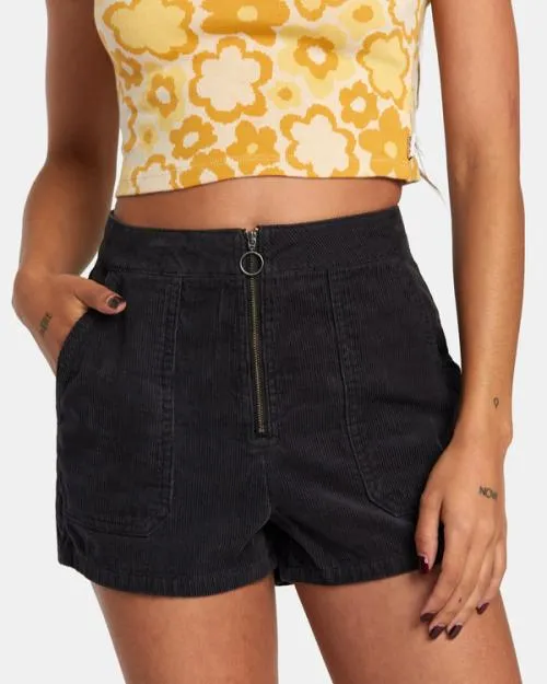 Rvca Goldie Corduroy Shorts Rvca Black Women Shorts and Skirts