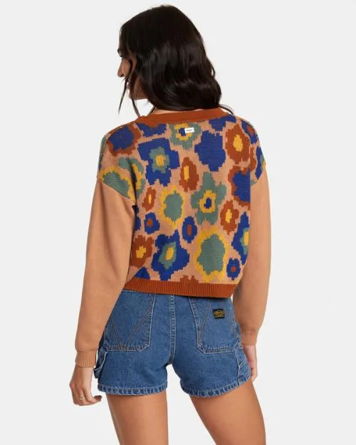 Rvca Happy Hour Cardigan Multi Women Sweaters