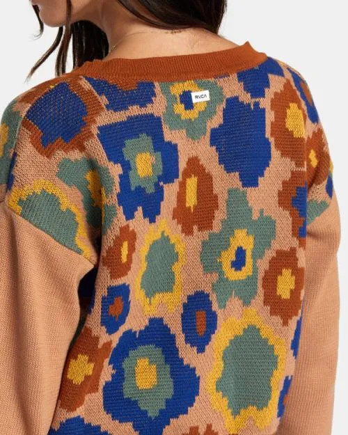 Rvca Happy Hour Cardigan Multi Women Sweaters