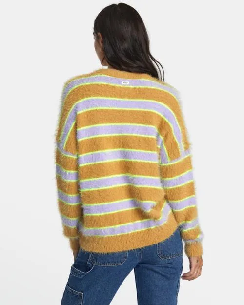 Rvca Hash Sweater Tan Women Sweaters