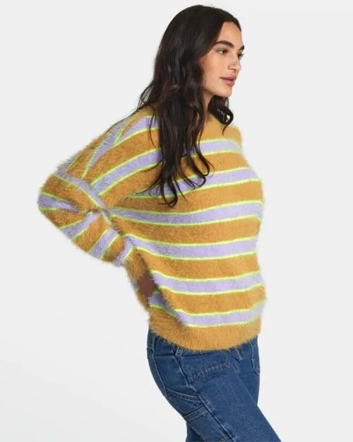 Rvca Hash Sweater Tan Women Sweaters