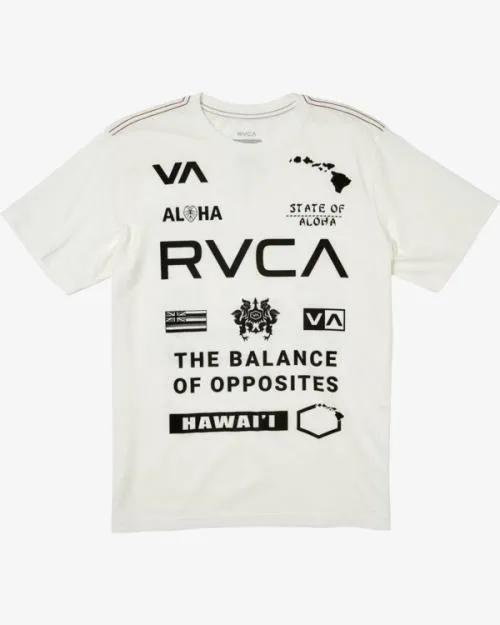 Rvca HAWAII ALL BRAND SS Antique White Men Short Sleeves
