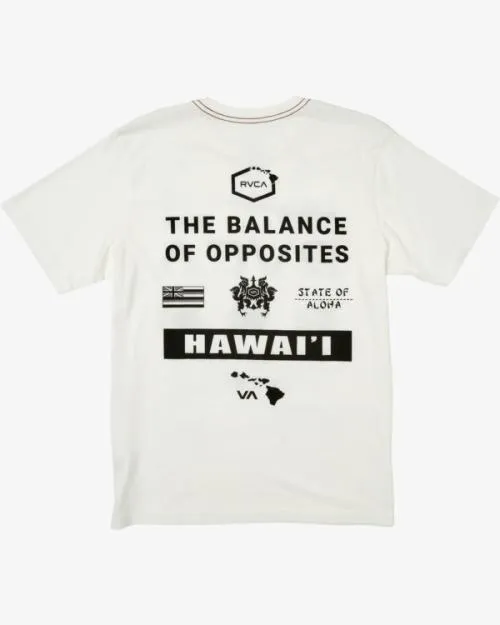 Rvca HAWAII ALL BRAND SS Antique White Men Short Sleeves