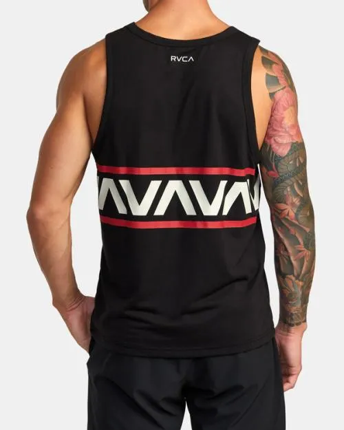 Rvca Hawaii Banded Tank Tee Black SportMen Tees and Tanks