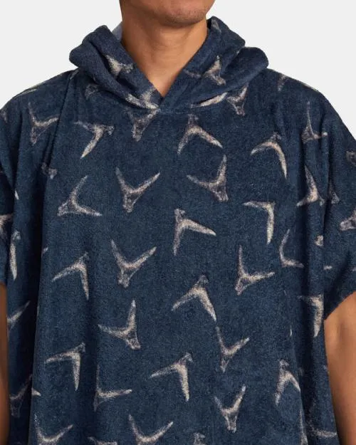 Rvca Hawaii Legend And Mana Poncho Changing Towel Moody Blue Men Other Accessories