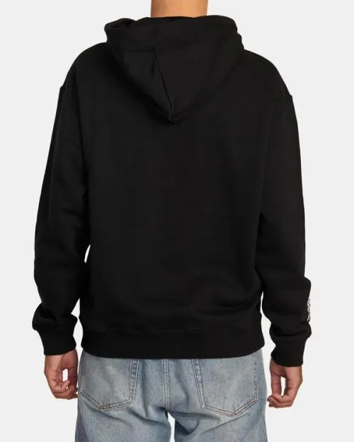 Rvca Hoodie Black Men Hoodies and Sweatshirts