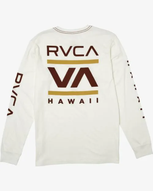 Rvca ISLAND RADIO LS Antique White Men Tees and Tanks