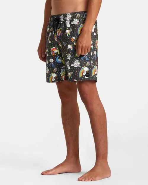 Rvca Jesse Lortz Elastic Boardshorts 17034 Rvca Black Men Boardshorts