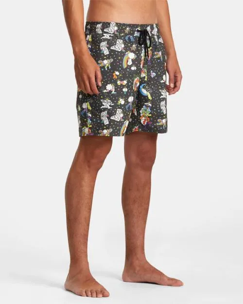 Rvca Jesse Lortz Elastic Boardshorts 17034 Rvca Black Men Boardshorts