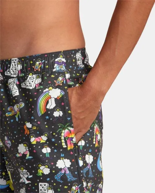 Rvca Jesse Lortz Elastic Boardshorts 17034 Rvca Black Men Boardshorts