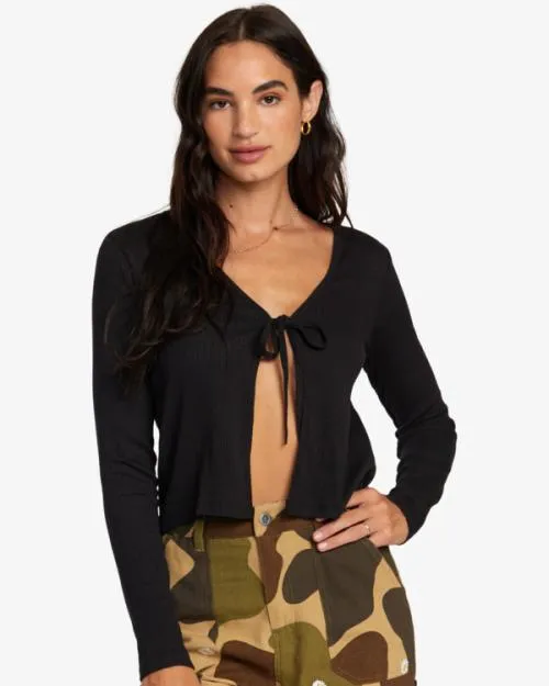 Rvca Love Me Long Sleeve Top Rvca Black Women Tops