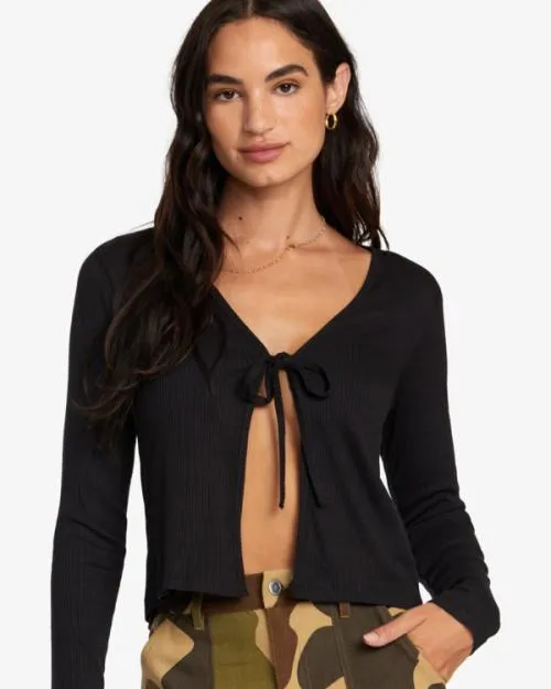 Rvca Love Me Long Sleeve Top Rvca Black Women Tops