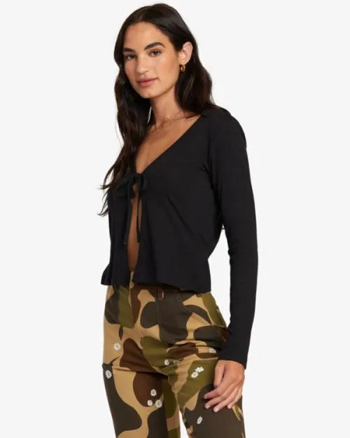 Rvca Love Me Long Sleeve Top Rvca Black Women Tops
