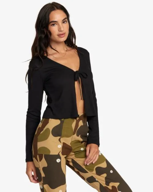 Rvca Love Me Long Sleeve Top Rvca Black Women Tops