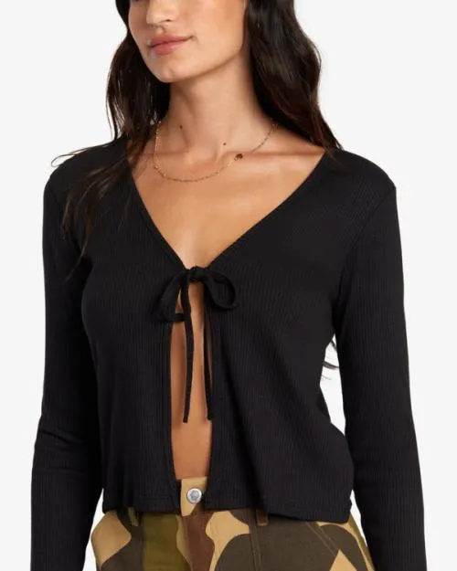 Rvca Love Me Long Sleeve Top Rvca Black Women Tops