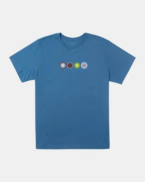 Rvca Metro TShirt Cool Blue Men Short Sleeves