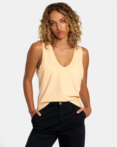 Rvca Minted Tank Top Melon Women Tees and Tanks