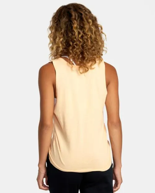 Rvca Minted Tank Top Melon Women Tees and Tanks