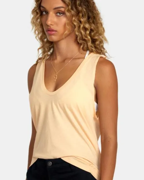 Rvca Minted Tank Top Melon Women Tees and Tanks