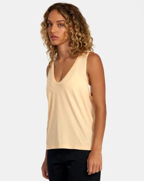 Rvca Minted Tank Top Melon Women Tees and Tanks