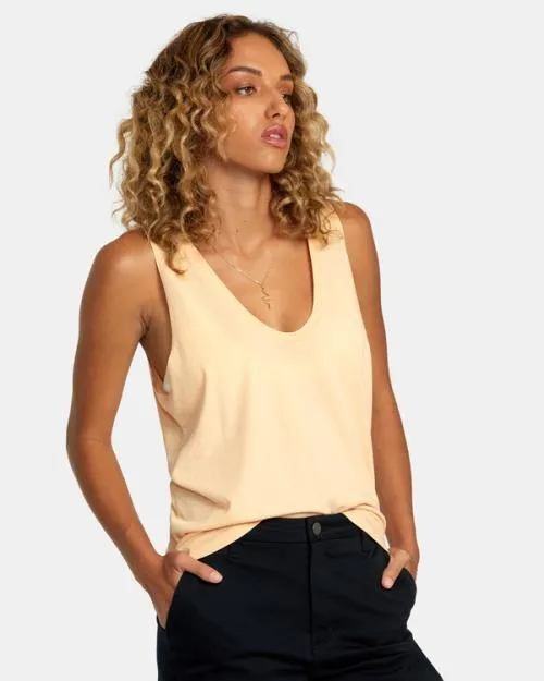 Rvca Minted Tank Top Melon Women Tees and Tanks