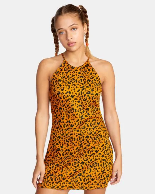 Rvca Perfect Strangers Mini Dress Spice Women Dresses and Rompers