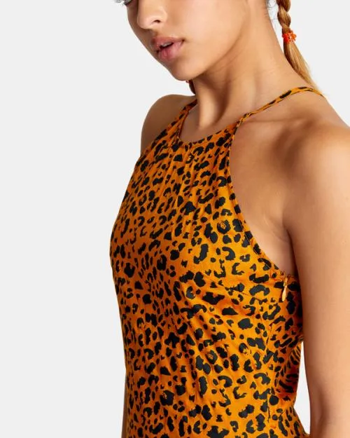 Rvca Perfect Strangers Mini Dress Spice Women Dresses and Rompers