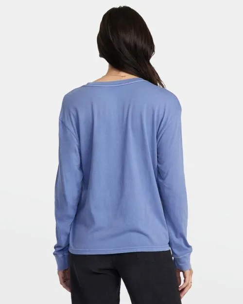 Rvca Ptc Long Sleeve TShirt Coast Women Tees and Tanks
