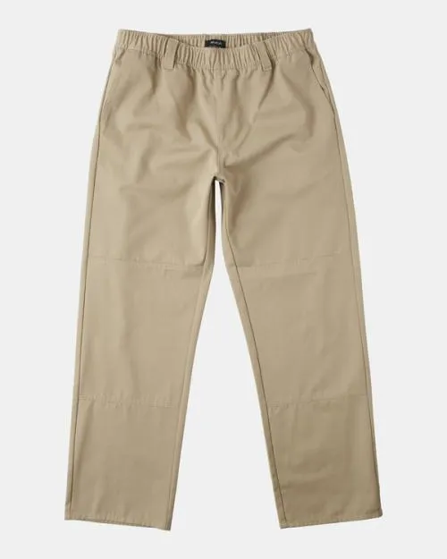 Rvca Recession Collection Americana Elastic Waist Pants Khaki Men Pants