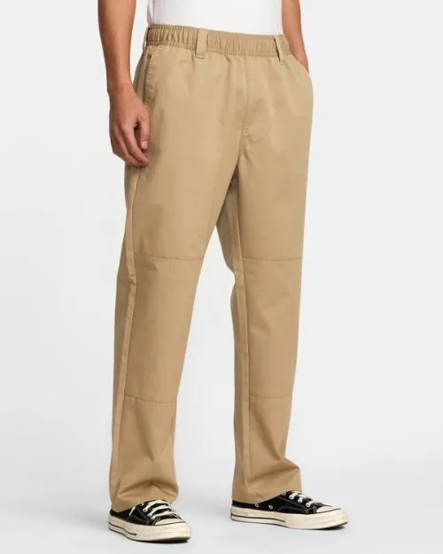 Rvca Recession Collection Americana Elastic Waist Pants Khaki Men Pants