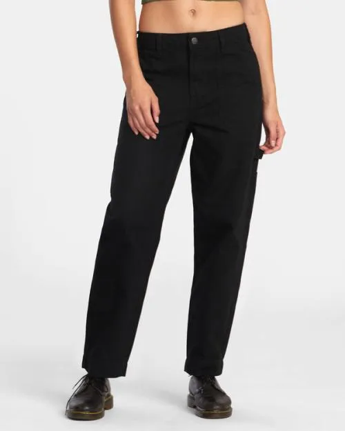 Rvca Recession Workwear Pant True Black Women Pants