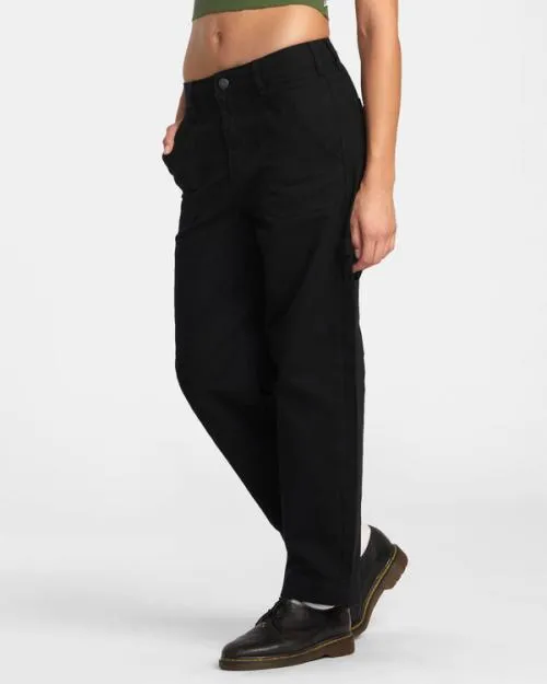 Rvca Recession Workwear Pant True Black Women Pants