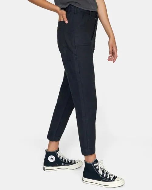 Rvca Recession Workwear Pant True Black Women Pants