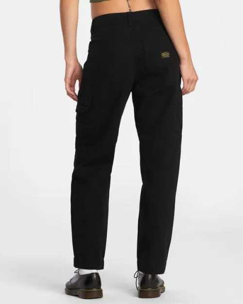 Rvca Recession Workwear Pant True Black Women Pants