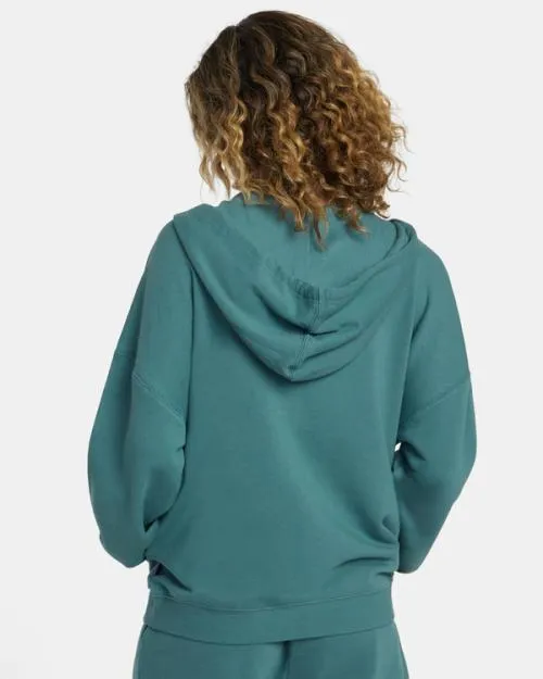 Rvca Rose Machado Thrift ZipUp Hoodie Teal WomenMen Hoodies and Sweatshirts